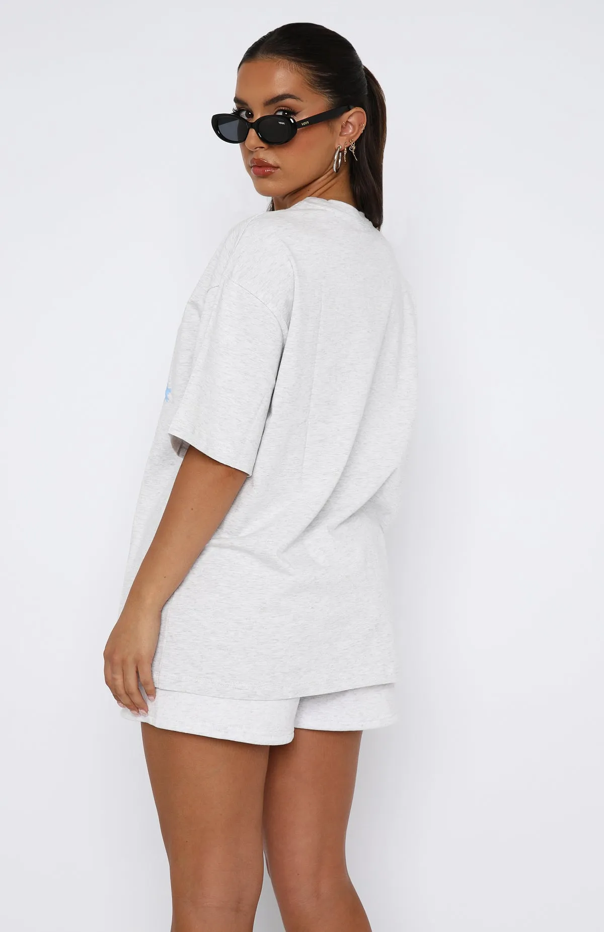 The Main Star Oversized Tee Grey Marle