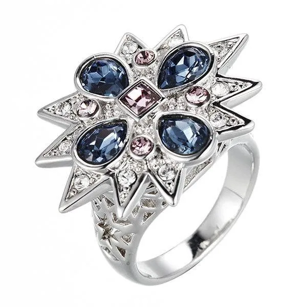 The surprise sapphire little crystals ring