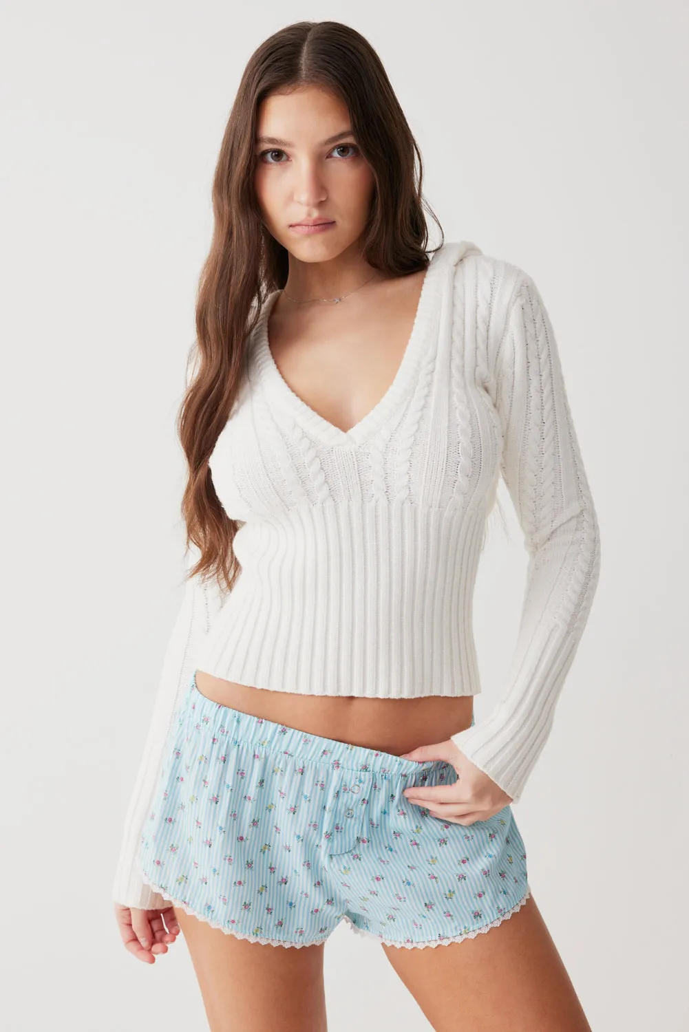 Tinsley Mini Boxer Short - Cozy Stripe