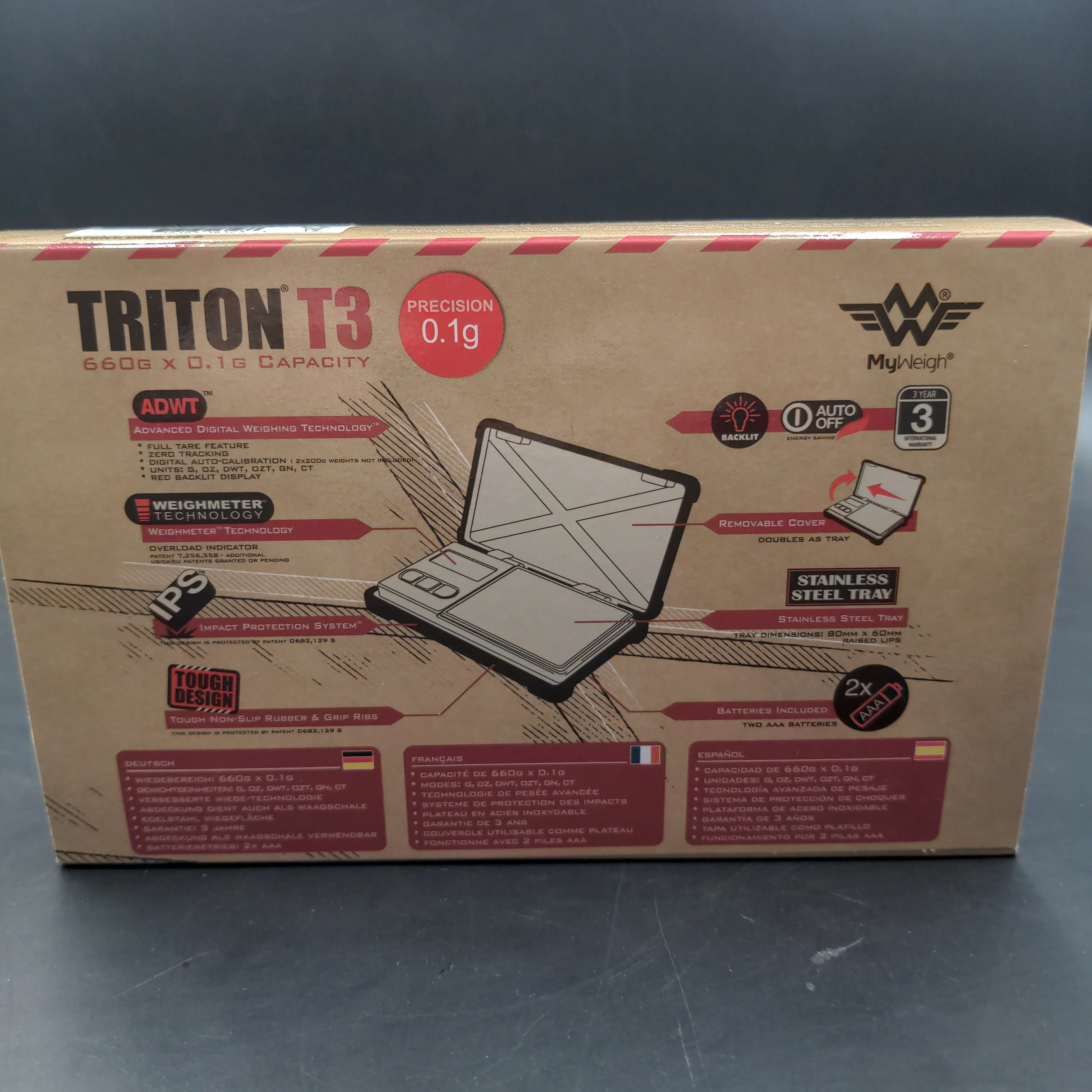 Triton T3 660g x 0.1g Scale By My Weigh