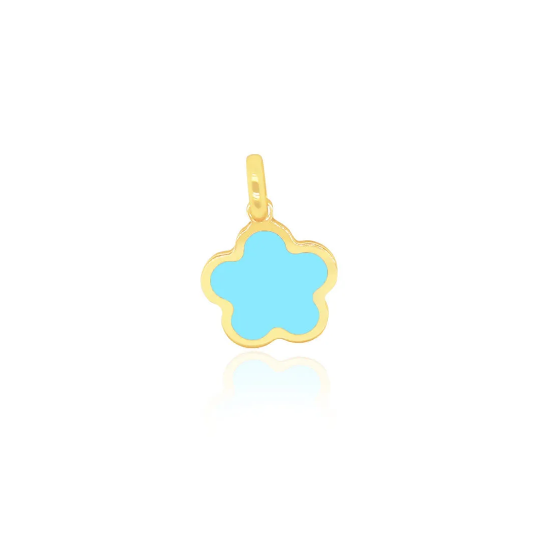 Turquoise Flower Charm