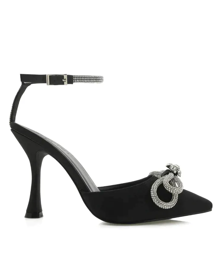 Valery Diamante Heels - Black