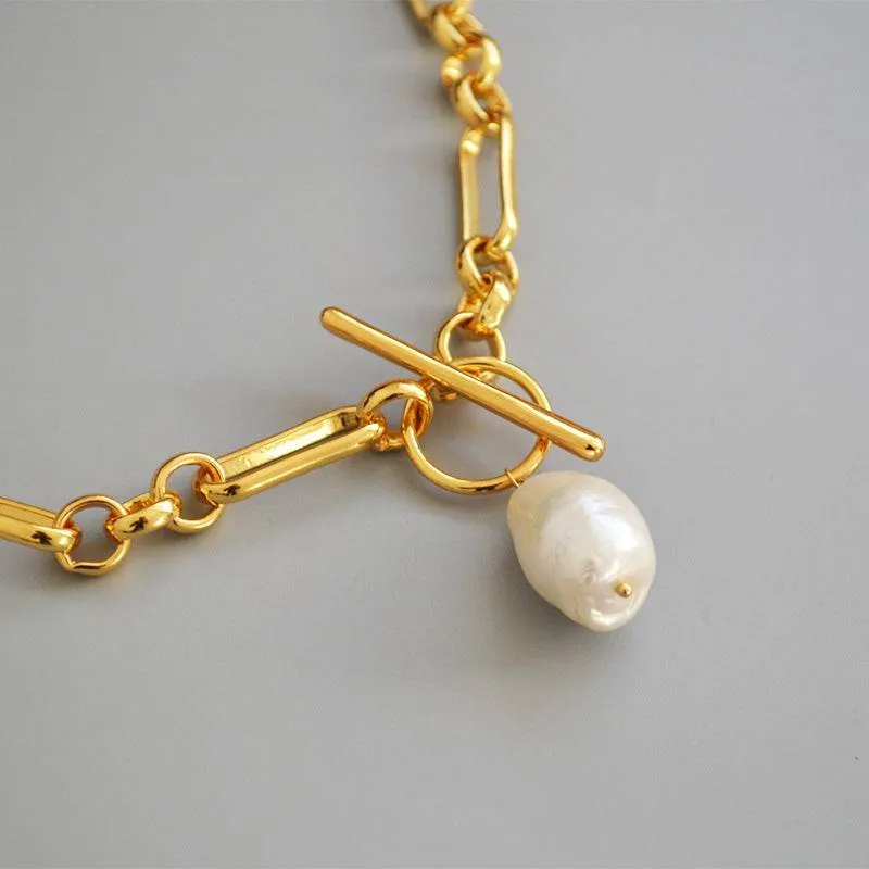 Vintage Baroque Pearl Choker Necklace