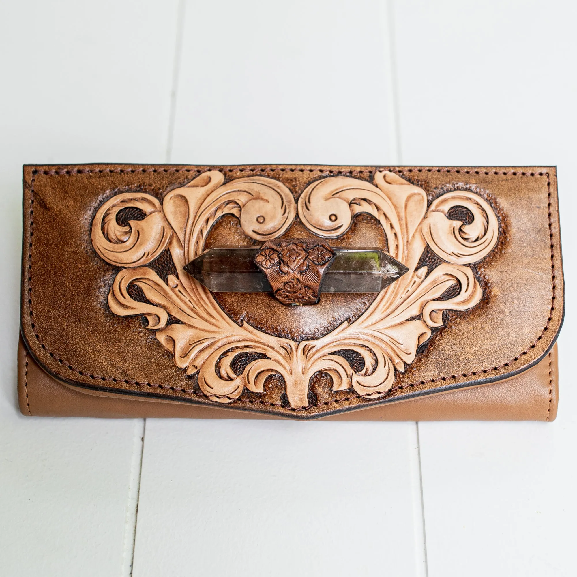 Western Priestess Wallet with Smoky Quartz