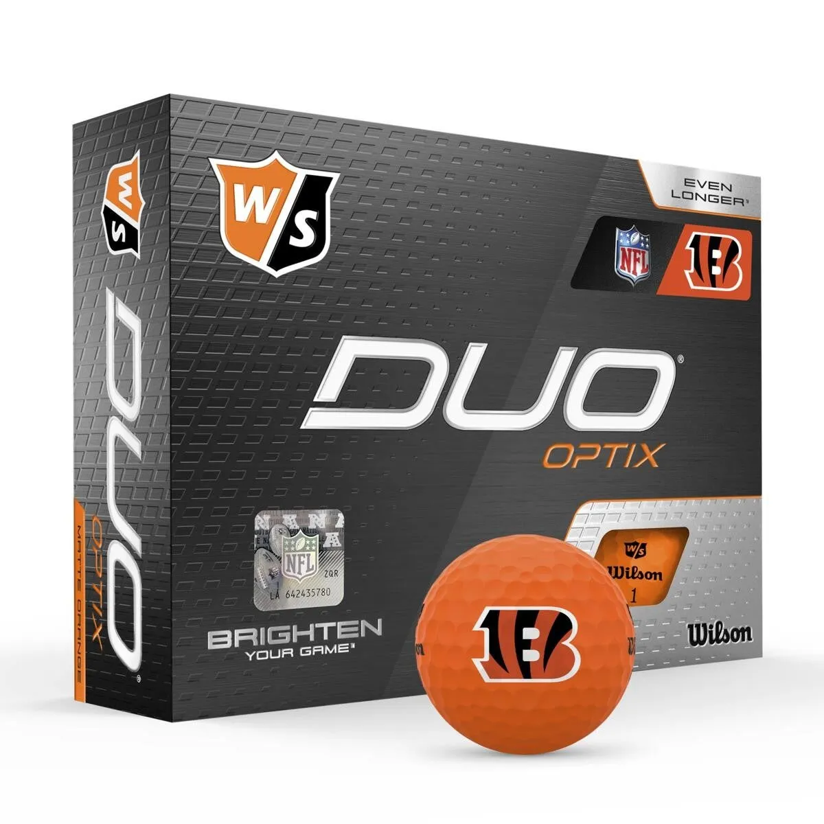 Wilson Staff Duo Optix NFL Team Licensed Golf Balls - Matte Orange