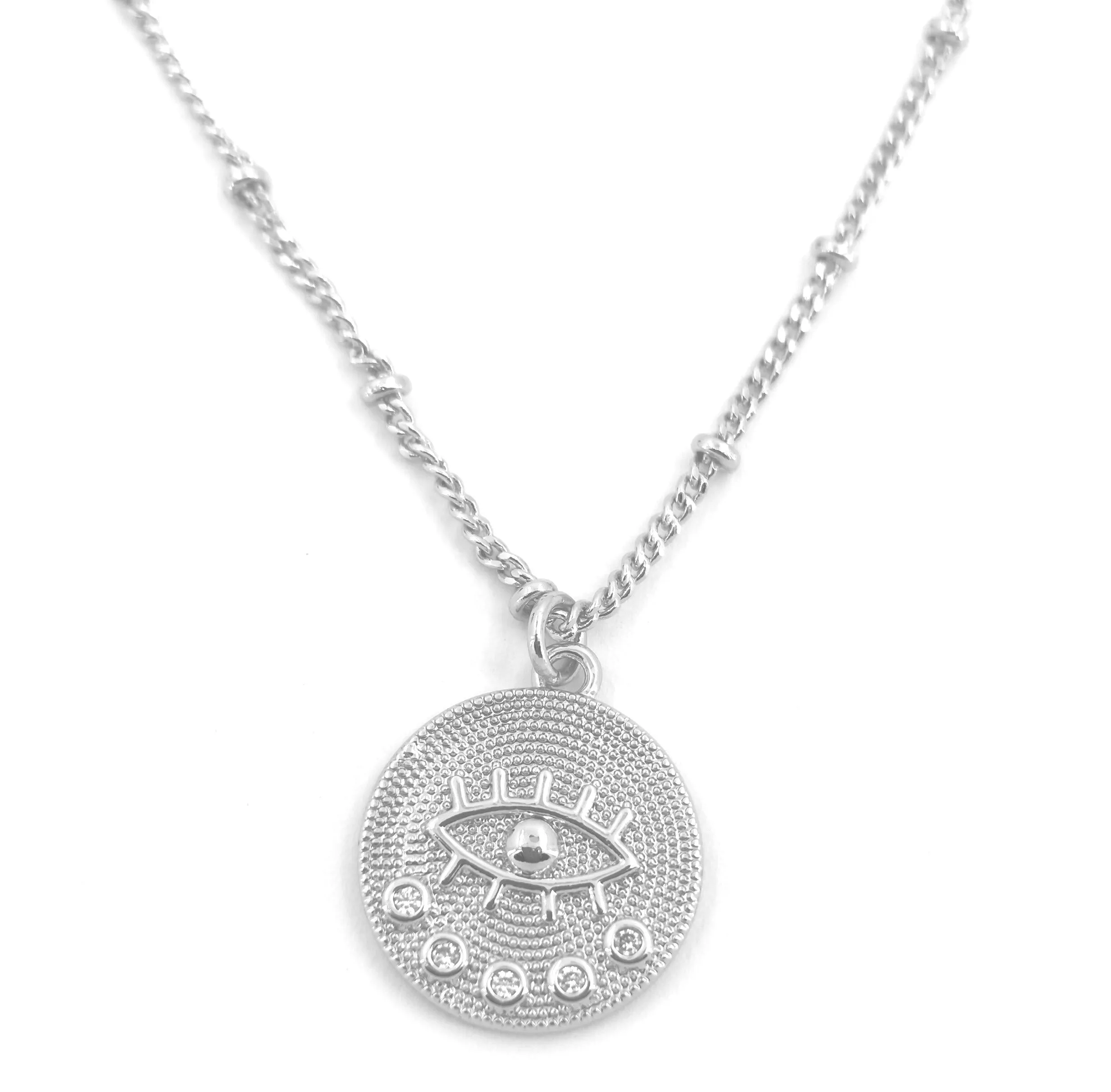 Women's CZ Evil eye Necklace