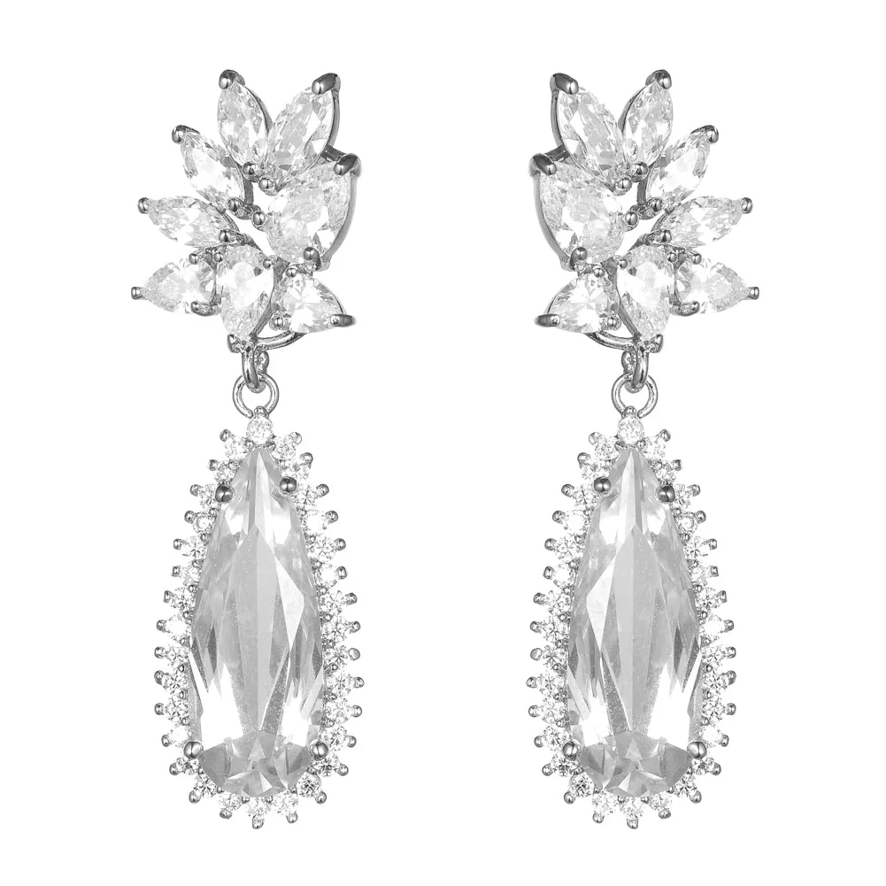 Women's Fashion CZ Bridal Wedding Earring