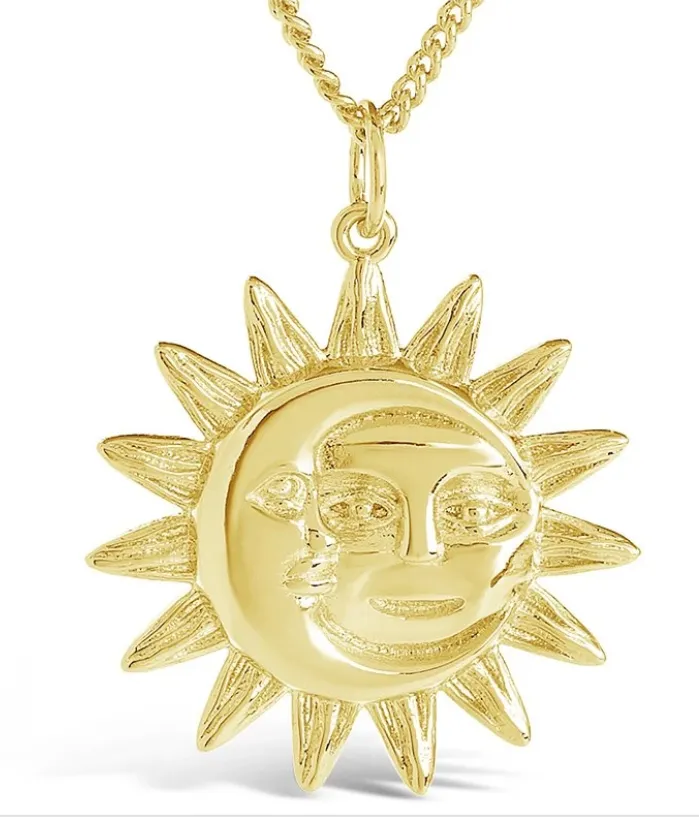 Women's Sunshine Crescent Moon Necklace