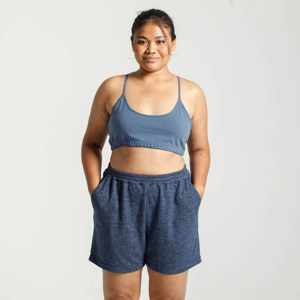 Yoga Crop Top | Dusky Blue