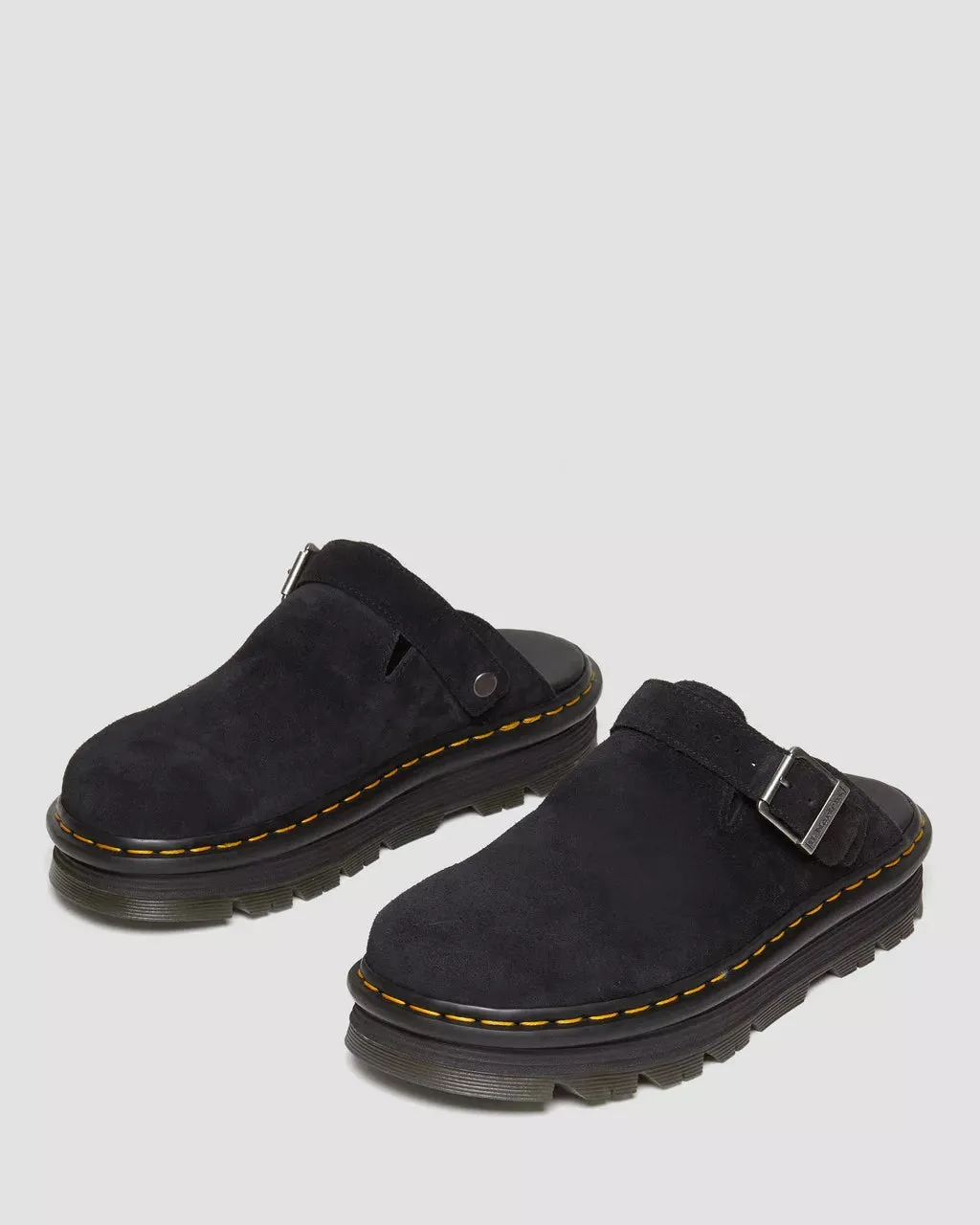 Zebzag Suede Casual Singback Platform Mules