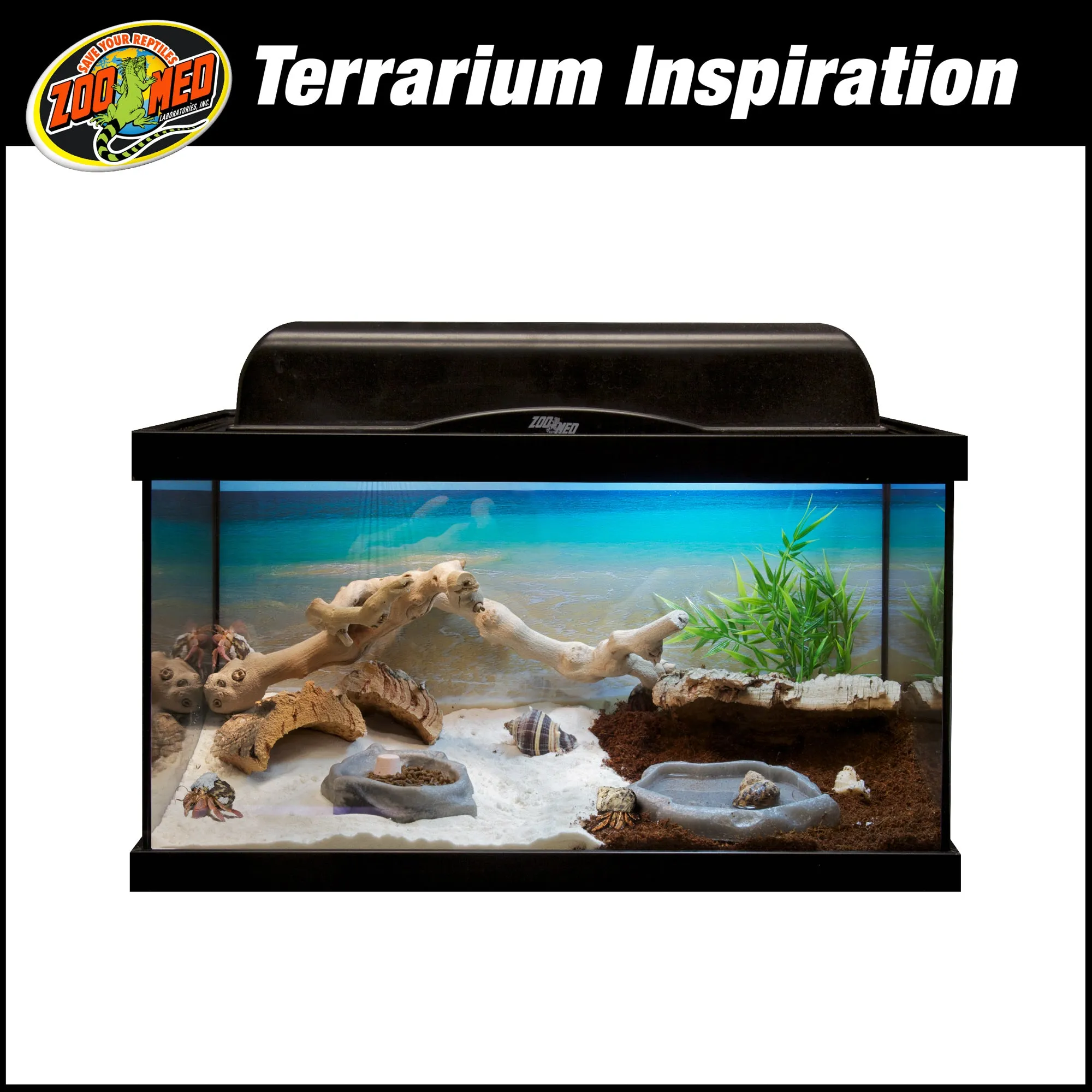 Zoo Med ReptiHabitat Terrarium Kit - Hermit Crab 10 Gallons